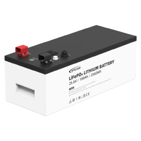 Bateria de Litio LFP EP SOLAR de 25.6V, 100AH y 2.56kWh, 5,000 Ciclos de descarga, compatible con inversor IP2000-21