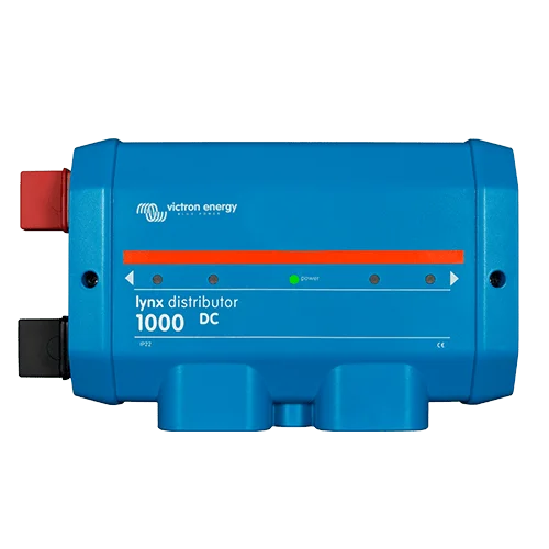 Bus Bar para conexion DC con espacio para 4 fusibles mega fuse, incluye indicador led para monitorear el estado de cada fusible.