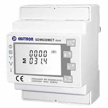 Smart Meter para Net Zero Export con 3 CT´S de corriente de 250A y comunicación RS485 para inversores de 2 y 3 fases.