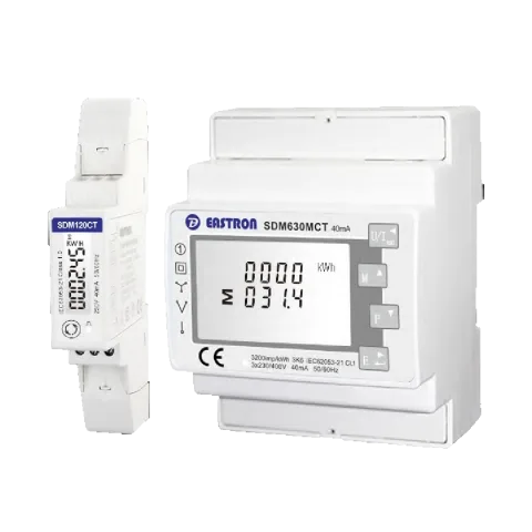 Smart Meter para Net Zero Export con 3 CT´S de corriente de 100A y comunicación RS485 para inversores de 2 y 3 fases.