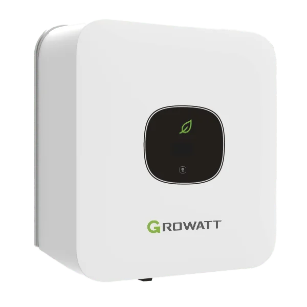 Inversor Growatt de 3.3kW, 2 fases a 240V, 1 MPPT con antena Wifi integrada y 10 años de garantía.