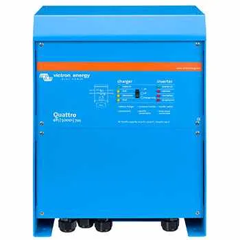 Inversor Victron Quattro 5kW, 48Vcc, 120 Vac, admite conexión en paralelo Single Phase 120V, Split Phase 120/240V & 3 Phase 120/208V
