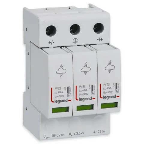Supresor de picos Legrand 1000VDC, 40kA, Clase II