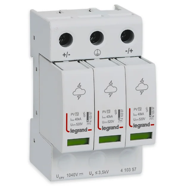 Supresor de picos Legrand 1000VDC, 40kA, Clase II