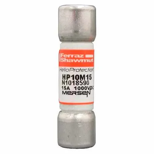 Caja con 10 Fusibles Mersen de 15A@1000Vdc 10x38mm