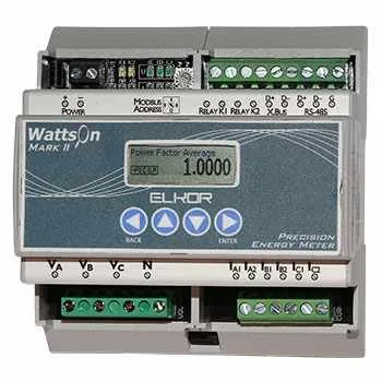 WattsOn-Mark II RS-485 (Modbus RTU) Energy Meter, Two Pulse/relay Outputs