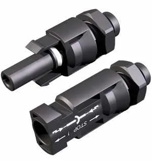10 Conectores Fijos MC4 5 Hembras/Machos cable 14-10AW 1500 Vdc