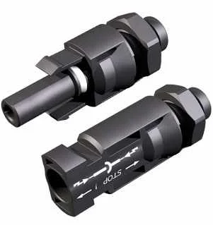 10 Conectores Fijos MC4 5 Hembras/Machos cable 14-10AW 1500 Vdc