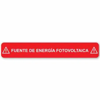 20 Etiquetas de "Fuente de energía fotovoltaica" de 6.50 X1.0"