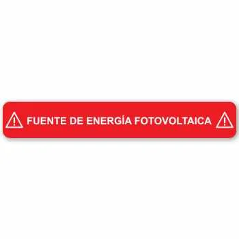 20 Etiquetas de "Fuente de energía fotovoltaica" de 6.50 X1.0"