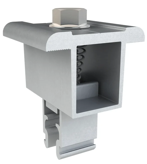 2 Abrazaderas universales de Aluminio para paneles de 30-46mm