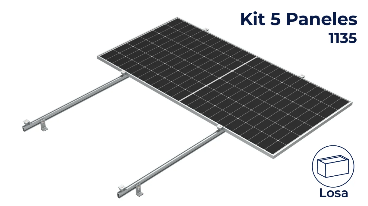 Kit next rail para 5 paneles de 0° hasta 1135mm