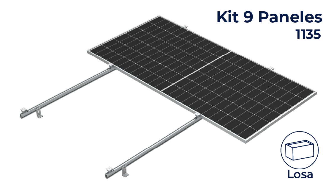 Kit next rail para 9 paneles de 0° hasta 1135mm