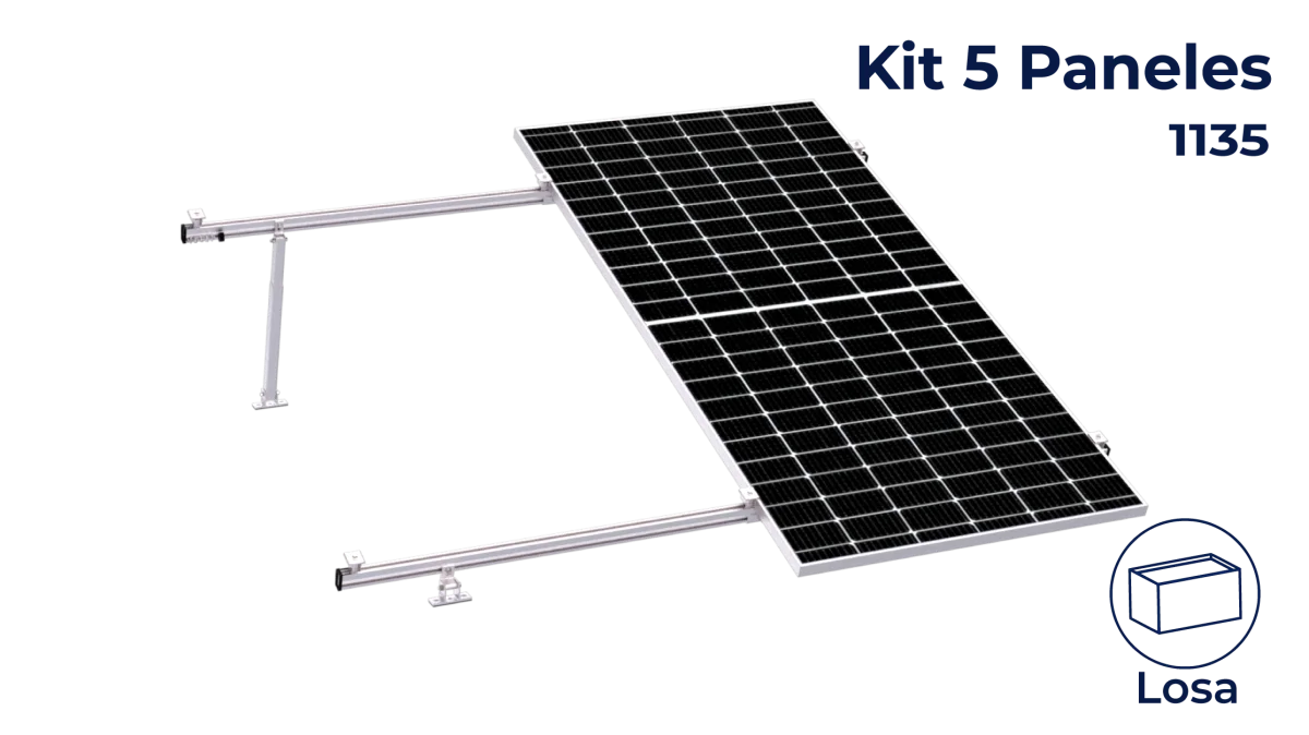 Kit next rail para 5 paneles de 10° a 20° hasta 1135mm