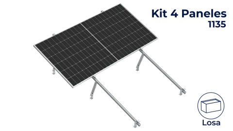 Kit Nxt-Rx Horizontal 4 paneles en 1 fila a 20° hasta 1135mm