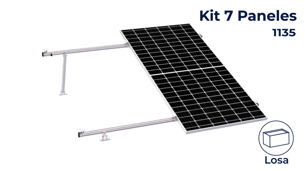 Kit next rail para 7 paneles de 10° a 20° hasta 1135mm