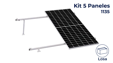 Kit next rail para 5 paneles de 15° a 30° hasta 1135mm
