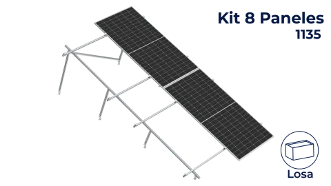 Kit Nxt-Rx Vertical 8 paneles en 2 filas 20° hasta 1135mm