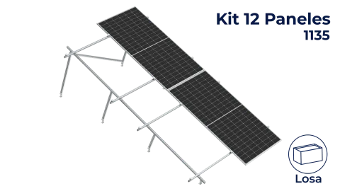 Kit Nxt-Rx Vertical 12 paneles en 2 filas 20° hasta 1135mm