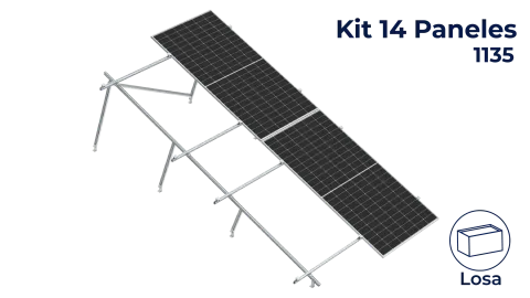 Kit Nxt-Rx Vertical 14 paneles en 2 filas 20° hasta 1135mm