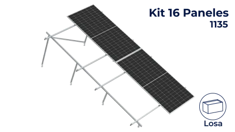 Kit Nxt-Rx Vertical 16 paneles en 2 filas 20° hasta 1135mm