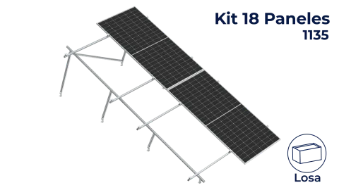 Kit Nxt-Rx Vertical 18 paneles en 2 filas 20° hasta 1135mm