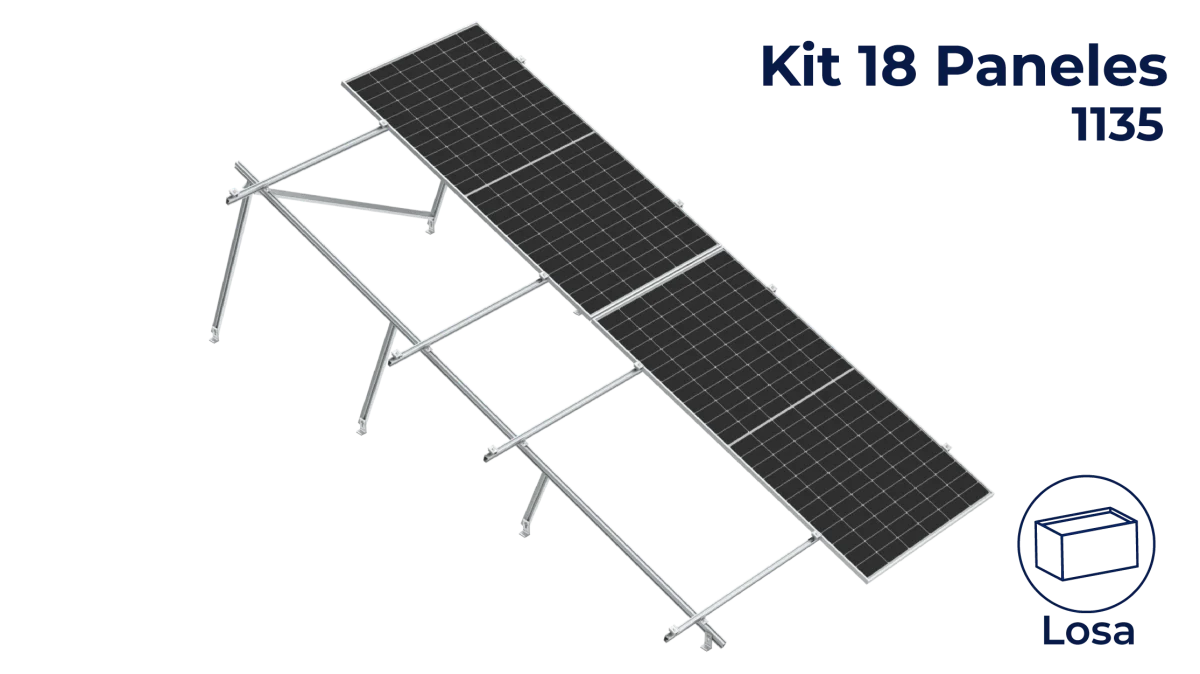 Kit Nxt-Rx Vertical 18 paneles en 2 filas 20° hasta 1135mm