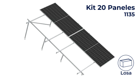 Kit Nxt-Rx Vertical 20 paneles en 2 filas 20° hasta 1135mm