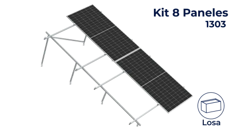 Kit Nxt-Rx Vertical 8 paneles en 2 filas 20° hasta 1303mm