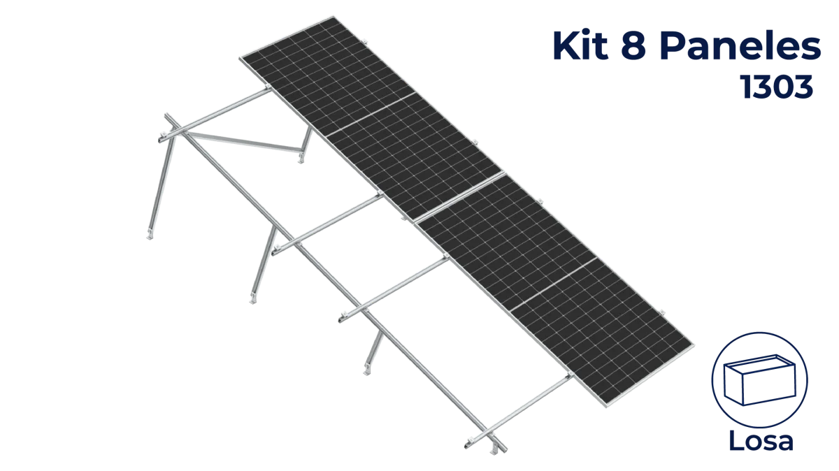 Kit Nxt-Rx Vertical 8 paneles en 2 filas 20° hasta 1303mm