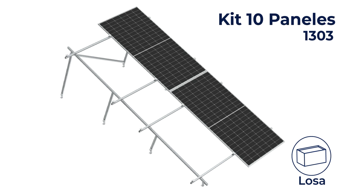 Kit Nxt-Rx Vertical 10 paneles en 2 filas 20° hasta 1303mm
