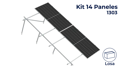 Kit Nxt-Rx Vertical 14 paneles en 2 filas 20° hasta 1303mm