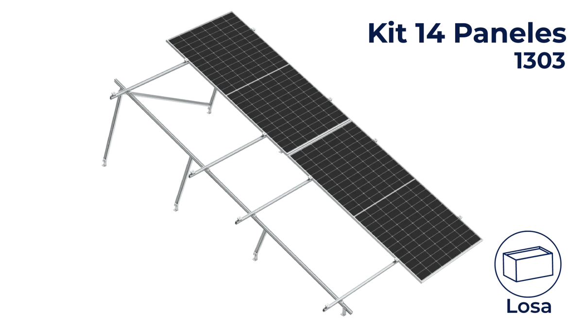 Kit Nxt-Rx Vertical 14 paneles en 2 filas 20° hasta 1303mm