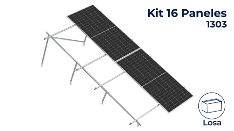 Kit Nxt-Rx Vertical 16 paneles en 2 filas 20° hasta 1303mm
