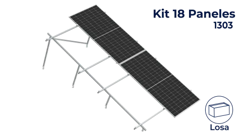 Kit Nxt-Rx Vertical 18 paneles en 2 filas 20° hasta 1303mm