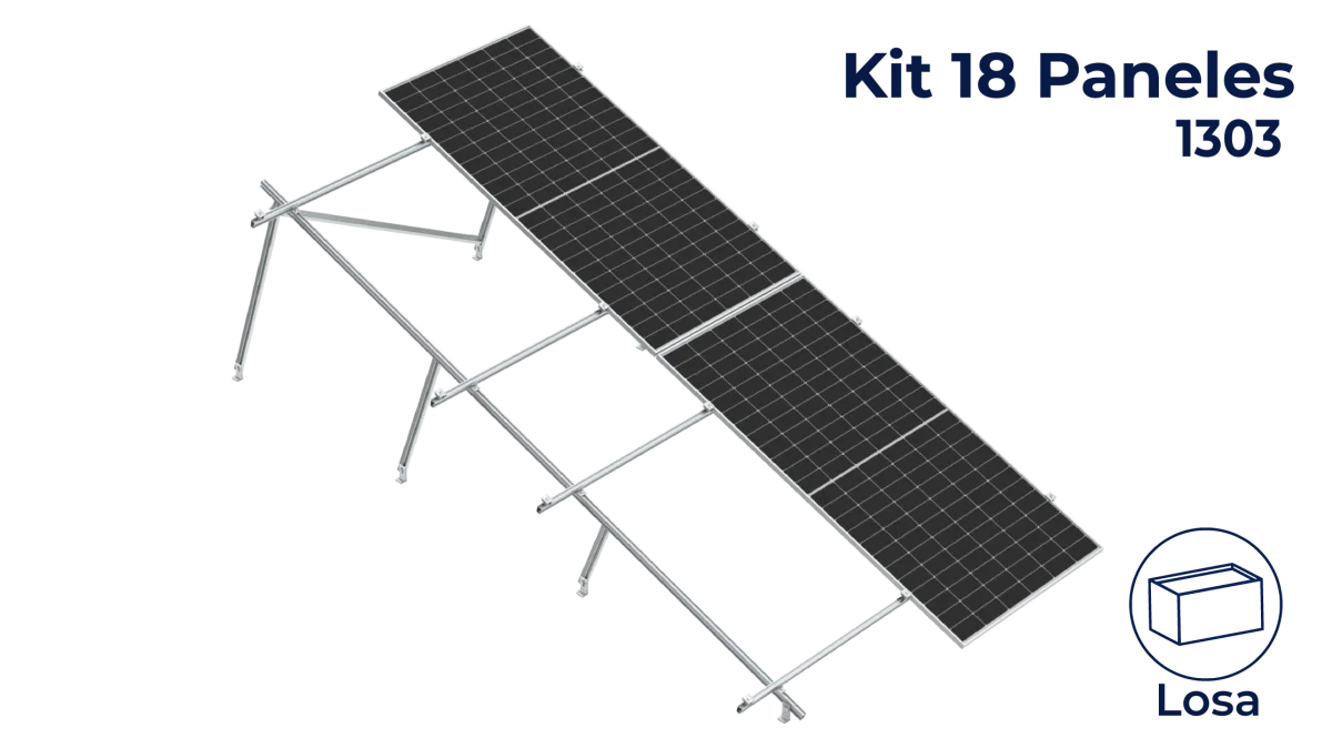 Kit Nxt-Rx Vertical 18 paneles en 2 filas 20° hasta 1303mm