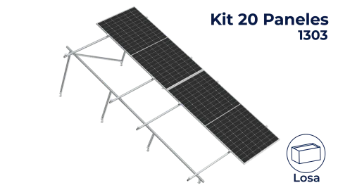Kit Nxt-Rx Vertical 20 paneles en 2 filas 20° hasta 1303mm