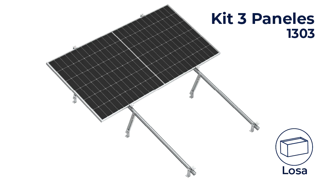 Kit Nxt-Rx Horizontal 3 paneles en 1 fila a 20° hasta 1303mm