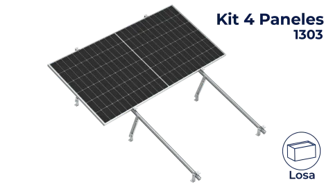 Kit Nxt-Rx Horizontal 4 paneles en 1 fila a 20° hasta 1303mm