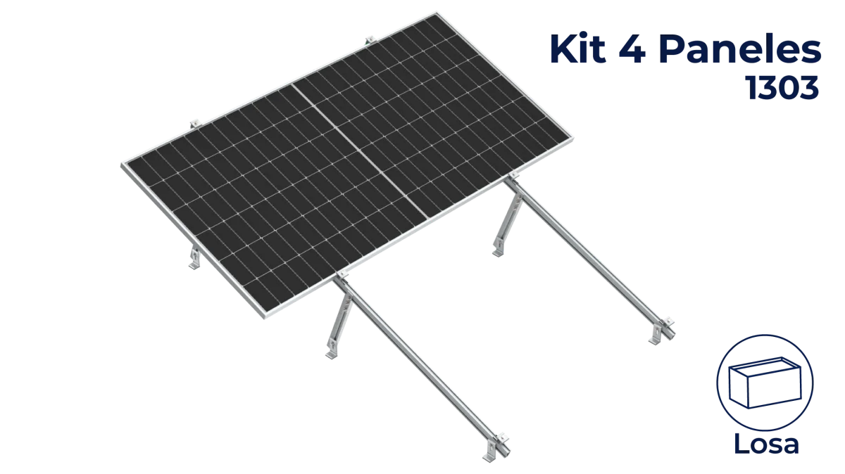 Kit Nxt-Rx Horizontal 4 paneles en 1 fila a 20° hasta 1303mm