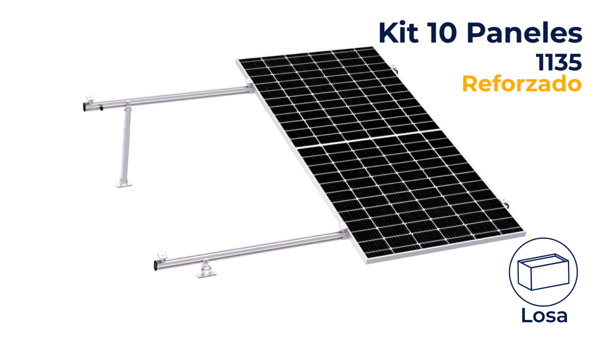 Kit reforzado next rail para 10 paneles de 15° a 30° hasta 1135mm
