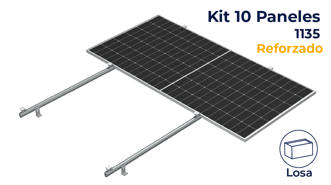 Kit reforzado next rail para 10 paneles de 0° hasta 1135mm