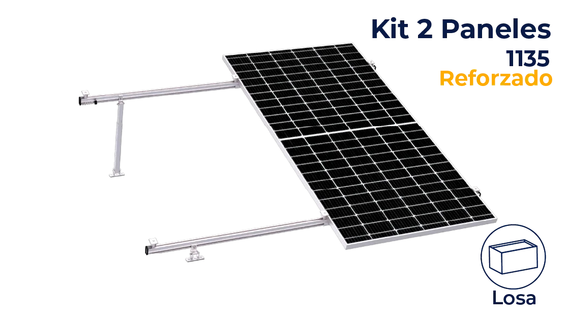 Kit reforzado Nxt-Rx para 2 paneles de 15 a 30° hasta 1135 mm