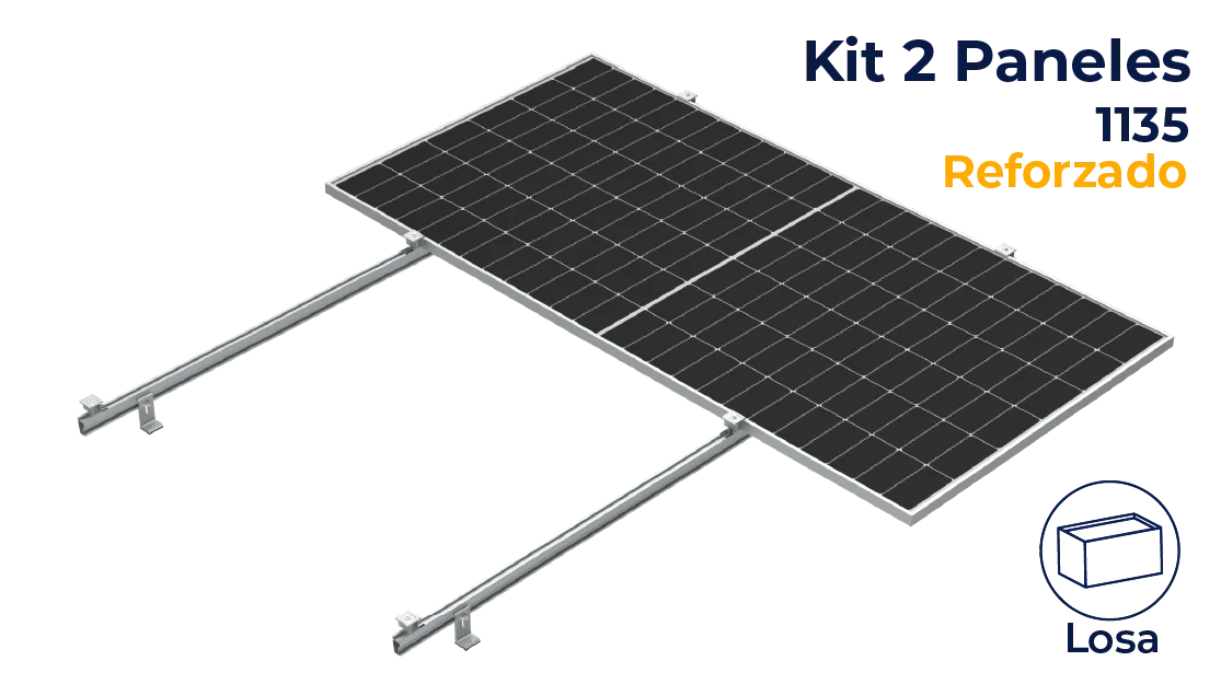 Kit reforzado next rail para 2 paneles de 0° hasta 1135mm