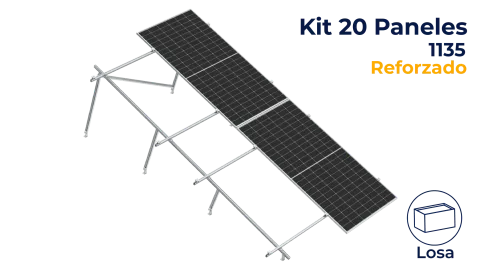 Kit reforzado Nxt-Rx Vertical 20 paneles en 2 filas 20° hasta 1135mm