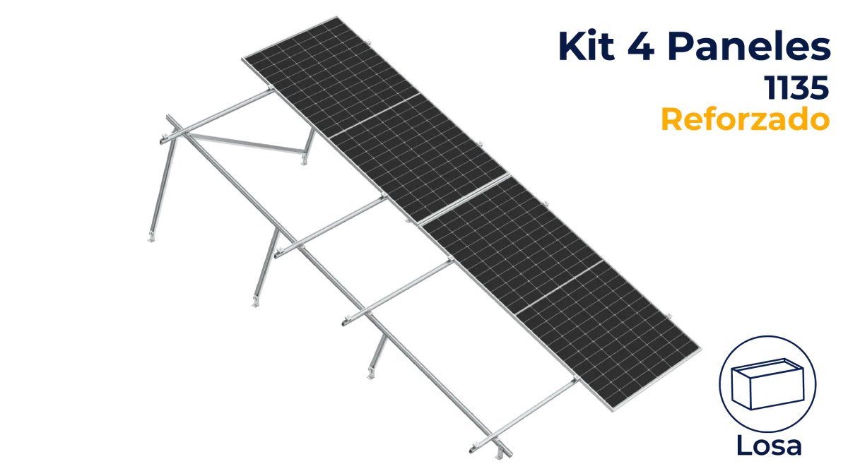 Kit reforzado Nxt-Rx Vertical 4 paneles en 2 filas 20° hasta 1135mm