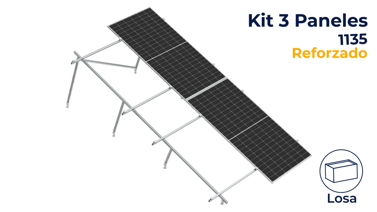 Kit reforzado Nxt-Rx Vertical 6 paneles en 2 filas 20° hasta 1135mm