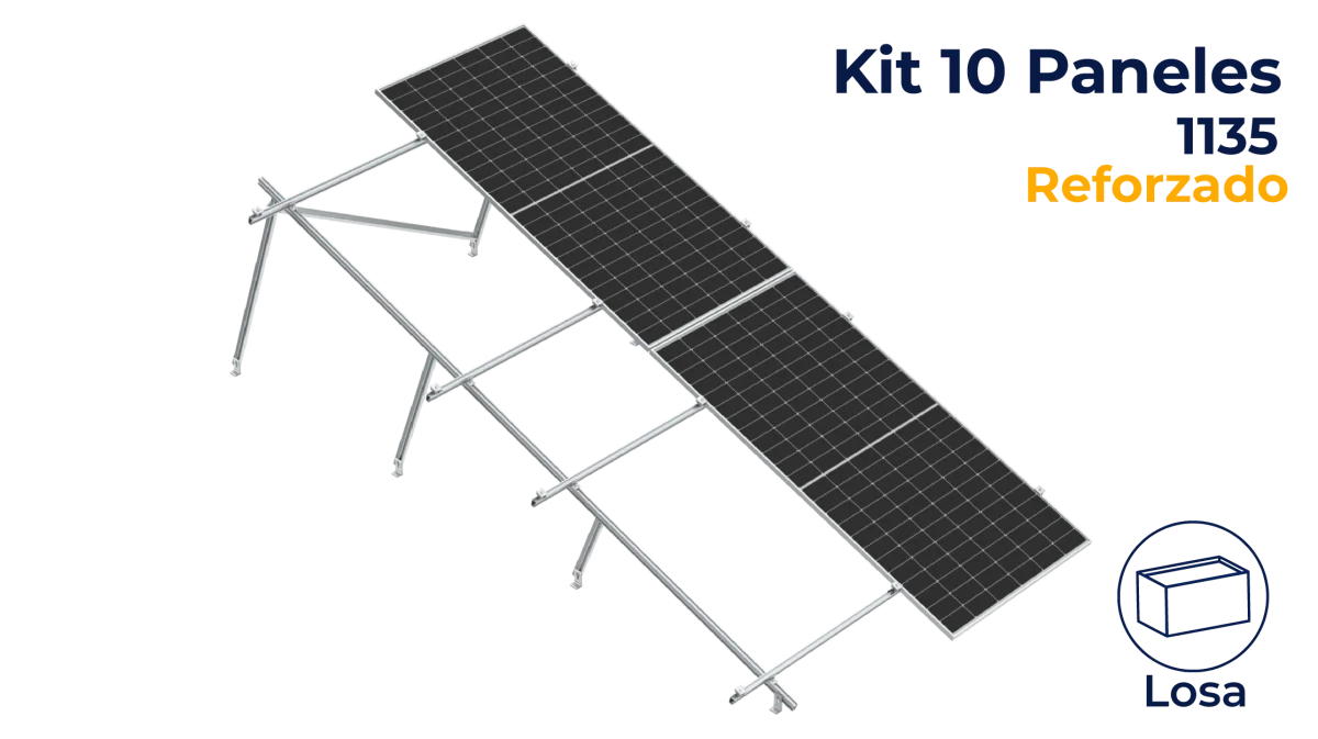 Kit reforzado Nxt-Rx Vertical 10 paneles en 2 filas 20° hasta 1135mm