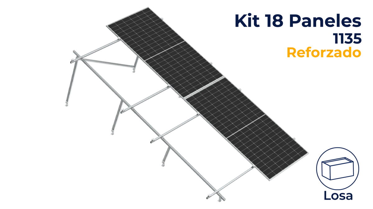 Kit reforzado Nxt-Rx Vertical 18 paneles en 2 filas 20° hasta 1135mm
