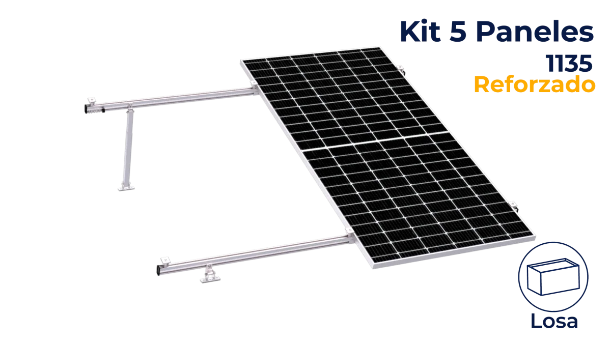 Kit reforzado next rail para 5 paneles de 15° a 30° hasta 1135mm
